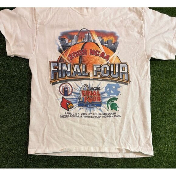 Vintage Final Four shirt mens small white Y2K short sleeve north carolina 23 - Picture 5 of 10